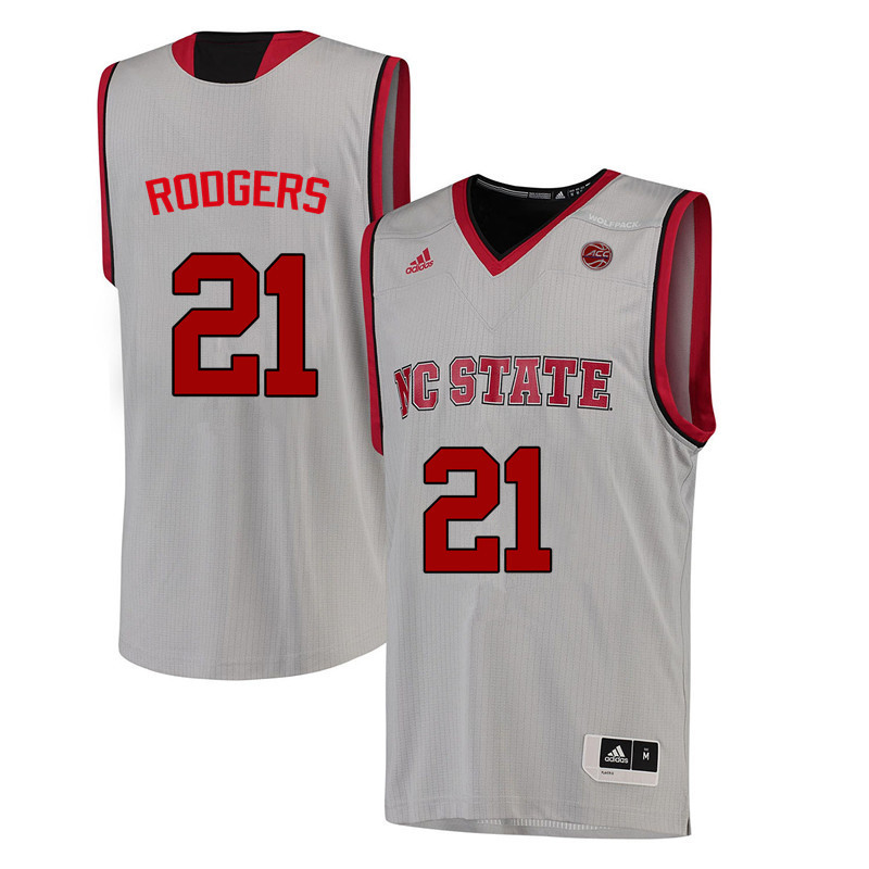 Men NC State Wolfpack #21 DD Rodgers College Basketball Jerseys-White